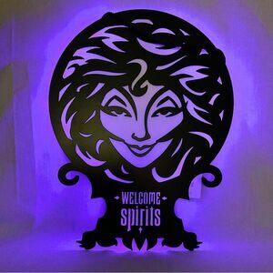Disney Haunted Mansion Halloween Sign Madam Leota Light Up LED 11 x 16 New